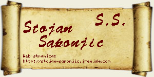 Stojan Šaponjić vizit kartica